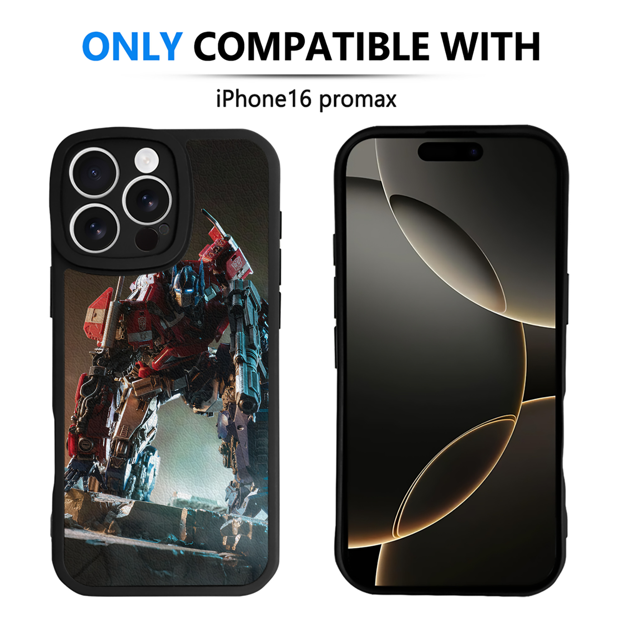 （画像用） Transformers トランスフォーマー 【iPhone 16シリーズ対応】シリコンスマホケース（レザー調） 材質：シリコン